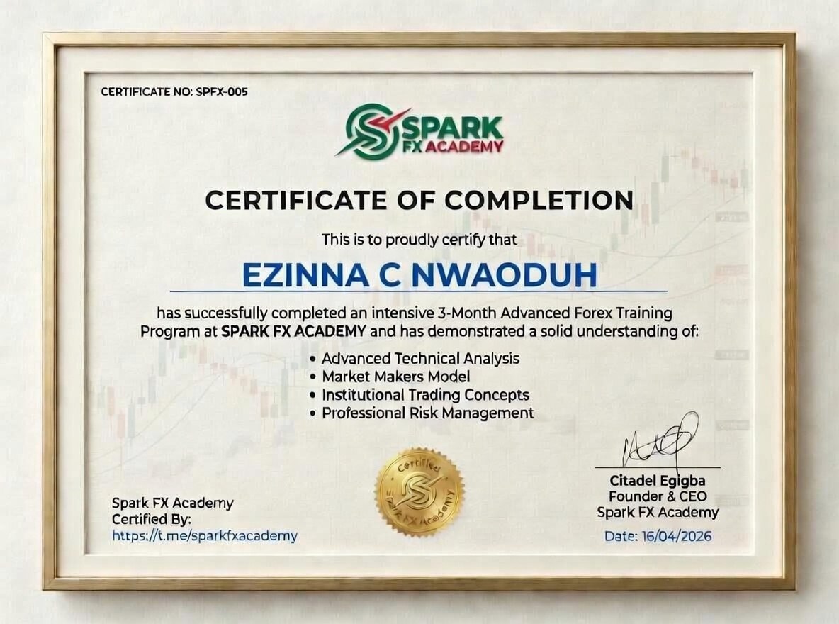 Certificate of completion for Ezinna C. Nwaoduh